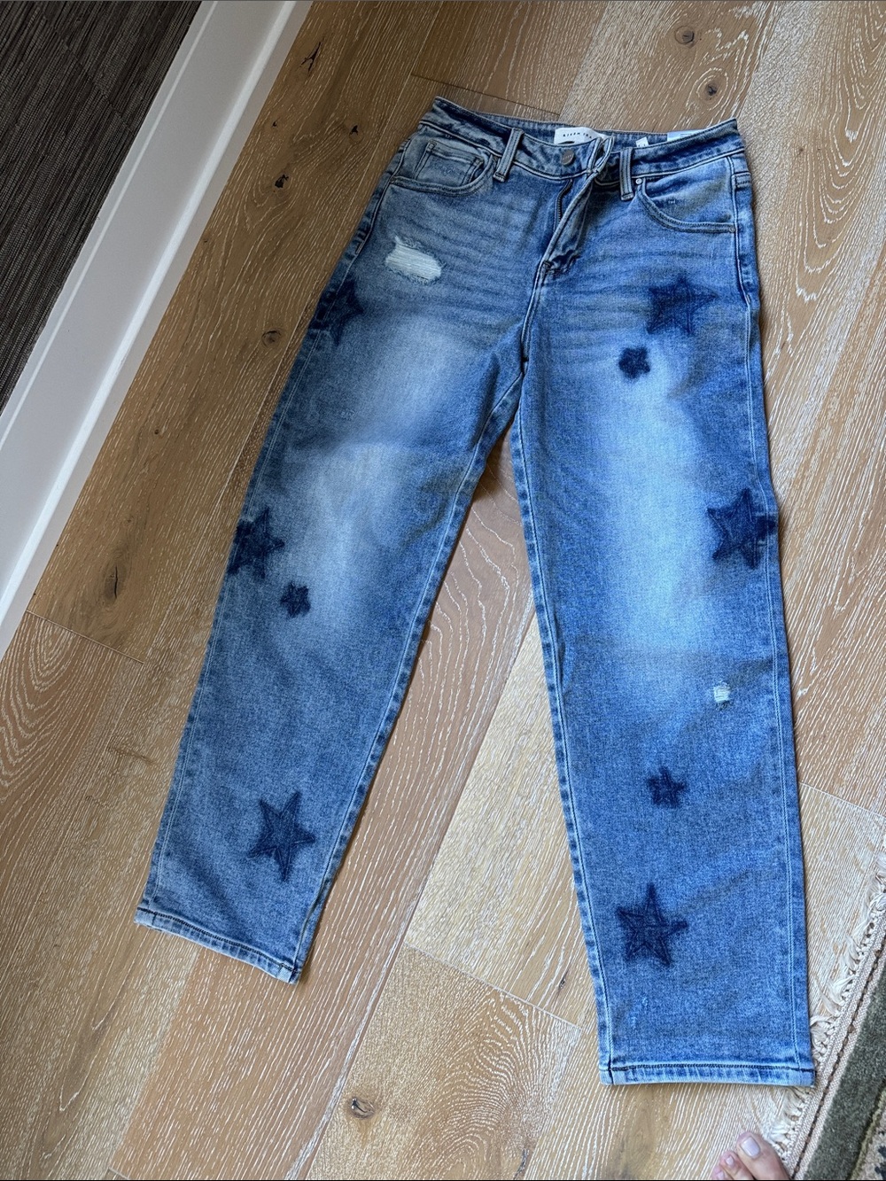 Blue Star-Print women’s Relaxed Fit Jeans